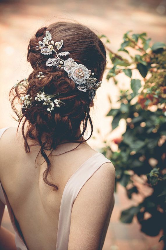 Messy-wedding-Updo-with-Bridal-Headpiece