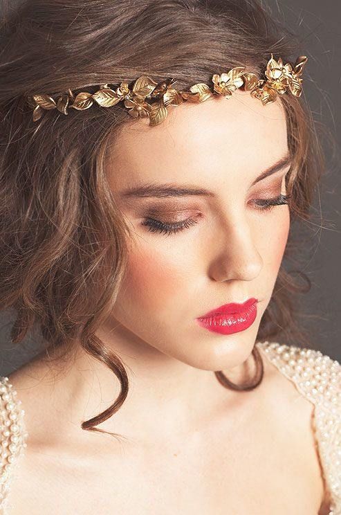 wedding-hairstyle-with-gold-flower-hair-crown