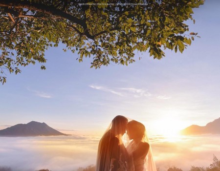 Foto Prewedding Diatas Awan Bali Ala Dea dan Rizki